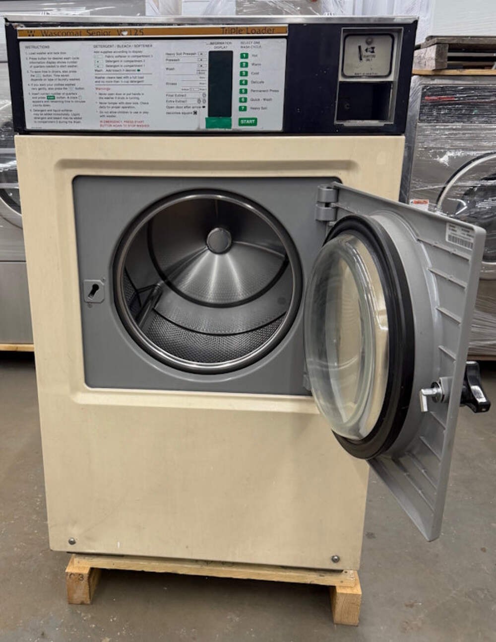 Wascomat W125ES Triple Load Washer 35Lb 208-240V 3Ph 60Hz Coin Op [Used] gallery