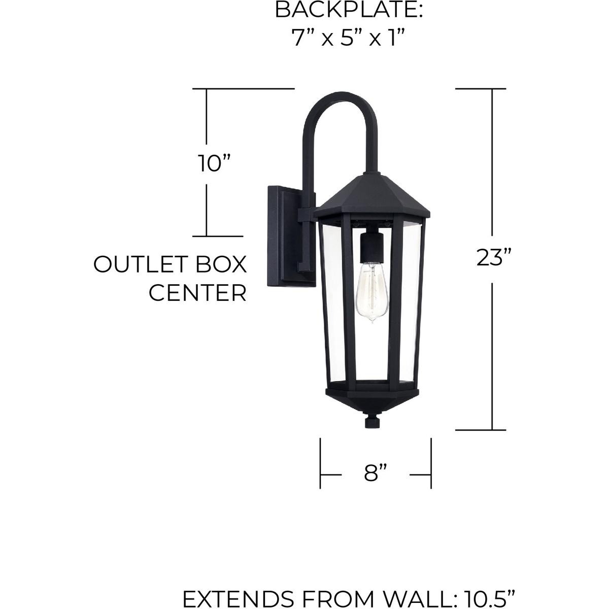 Capital Lighting Fixtures 926911BK OPEN BOX Ellsworth Outdoor Wall Light Black gallery