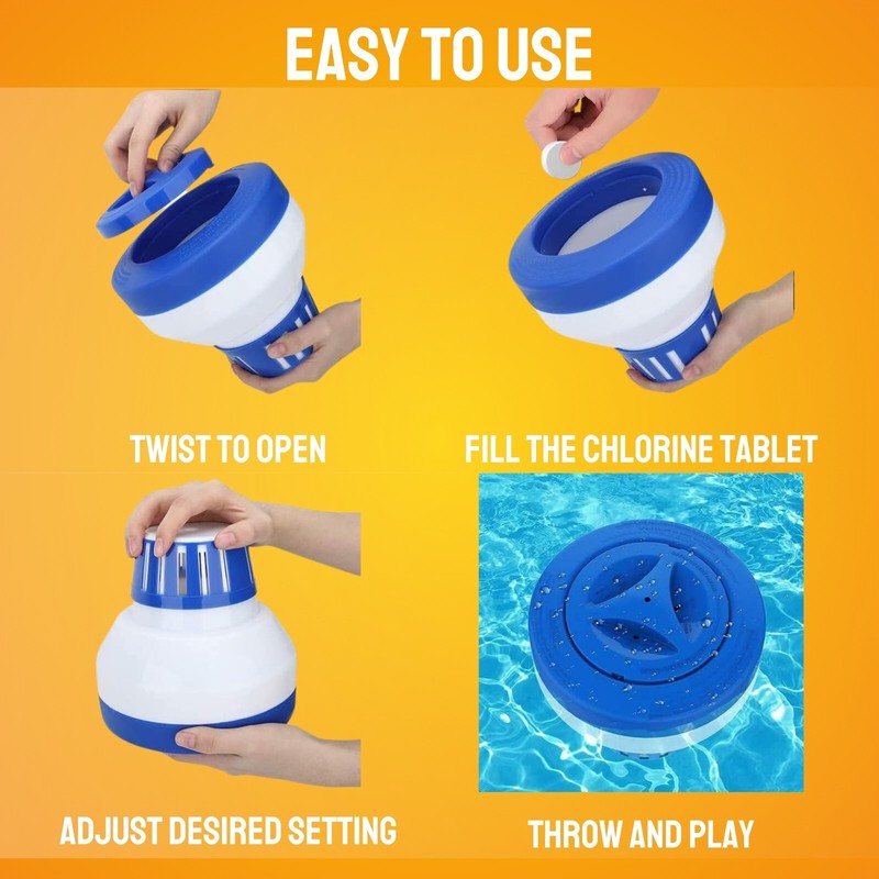 Pool Chlorine Floater 3" Tablet Floater Pool Chlorine/Bromine Floater (2 Pack) gallery