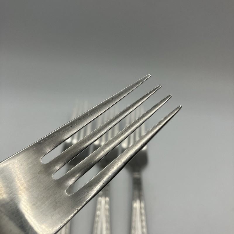 Lot (4) HAMPTON Silversmiths NOBILITY Stainless 8-1/8" Dinner Forks Fork Set gallery