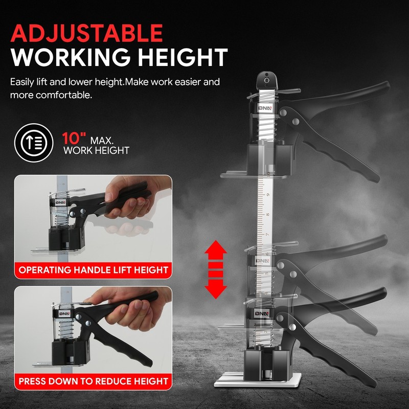 10in 440lbs Hand Jack 2X Lever Arm Lifter Labor Saving Handle Wall Tile Locator gallery