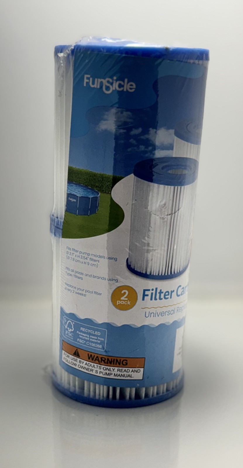 Funsicle Universal Replacement Filter Cartridge Type I (2 pack) **New** gallery