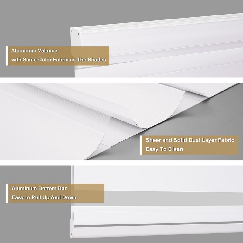 CUSTOM Made Cordless Window Shade Blind Dual Zebra Roller Blinds Day and Night gallery