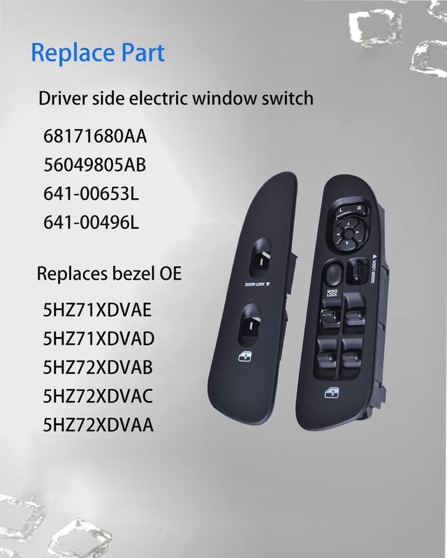 Master Power Window Switch & Bezel Set for 2002-2010 Dodge Ram 1500/2500/3500,20 gallery