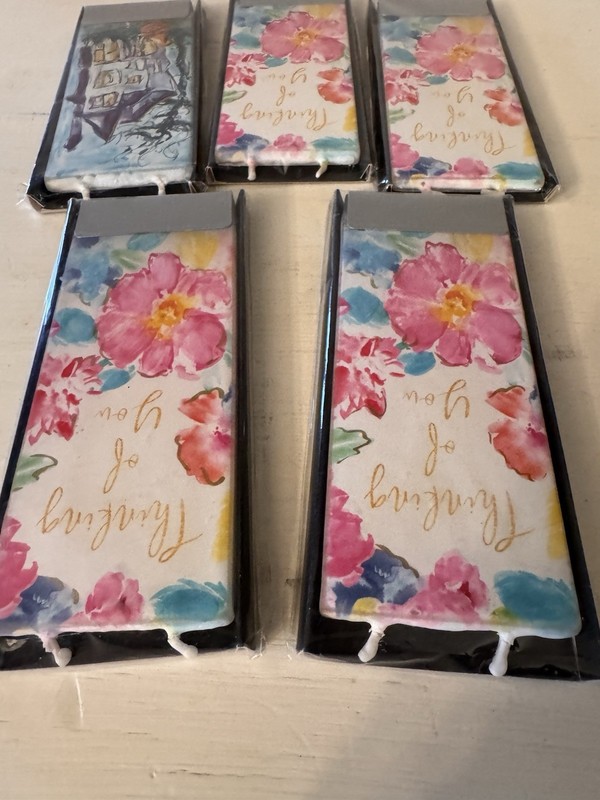 Flatyz Handmade Flat No-drip Candles Set Of 5 - Floral, Halloween 6” Drip Resist gallery