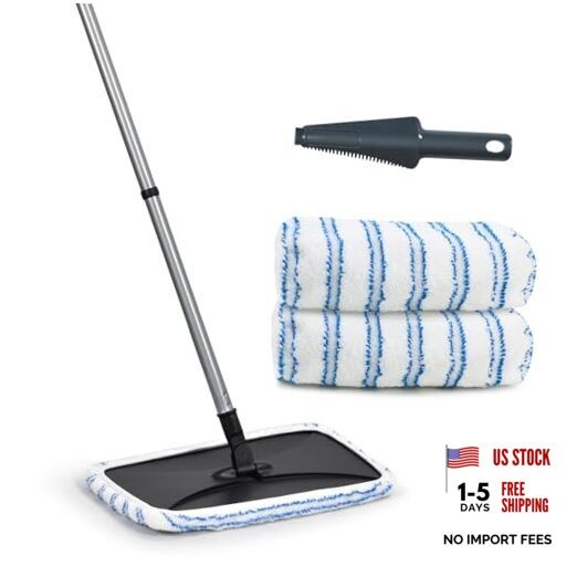 Large Surface Flat Mop, 15x8 Inches, 3Pack Microfiber Wet Mop Refills, gallery