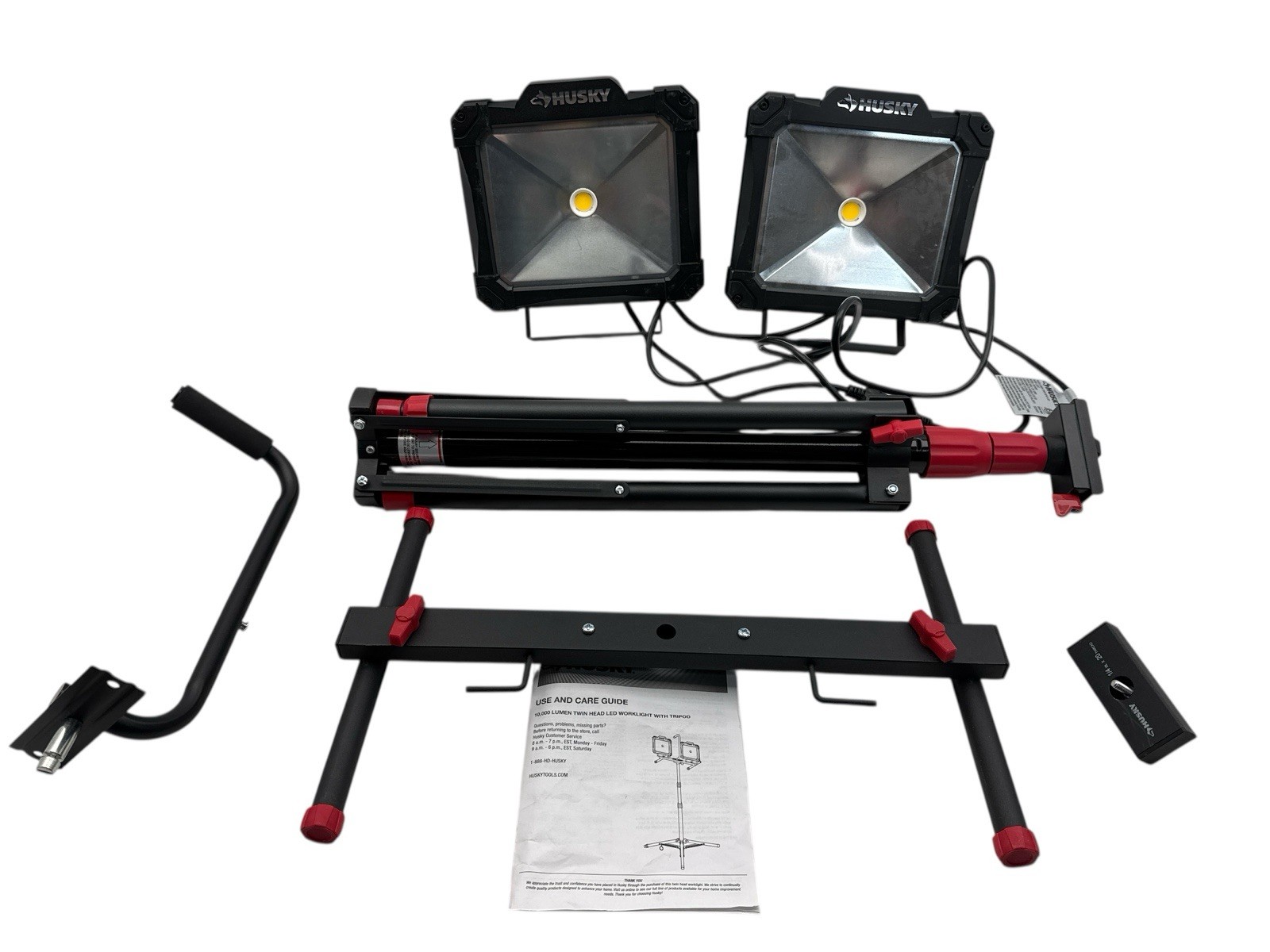 Husky 10,000 Lumen Twin Head LED Work Light 1003989701 (OB) gallery