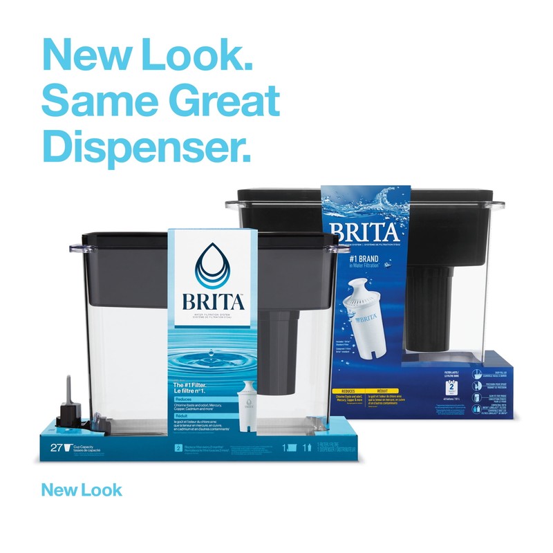 Brita Extra Large Ultramax 27 Cup Black Filtered Water Dispenser with 1 Standard gallery