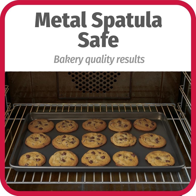 Nonstick Baking Sheet Set 3 Pack Carbon Steel Cookie Sheets Bakeware Set Pan gallery