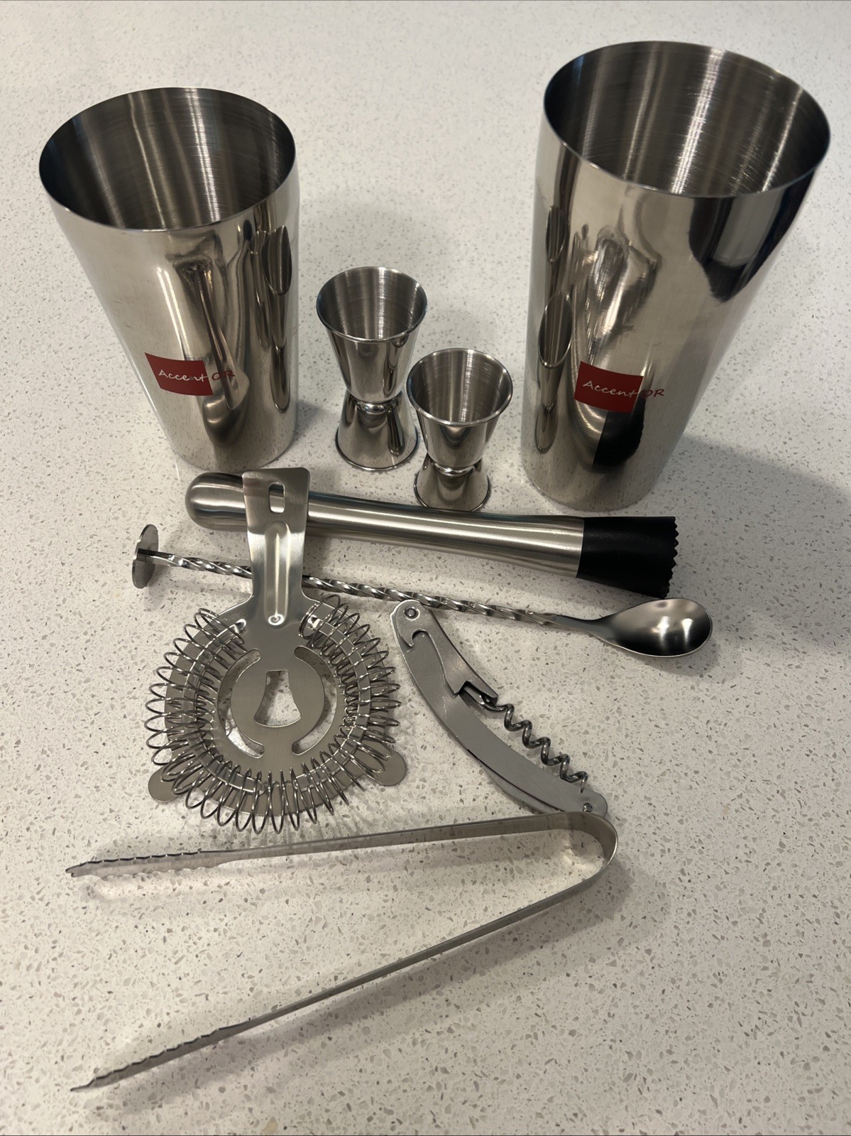 Stainless Steel Bartending Set - 9 Pieces gallery