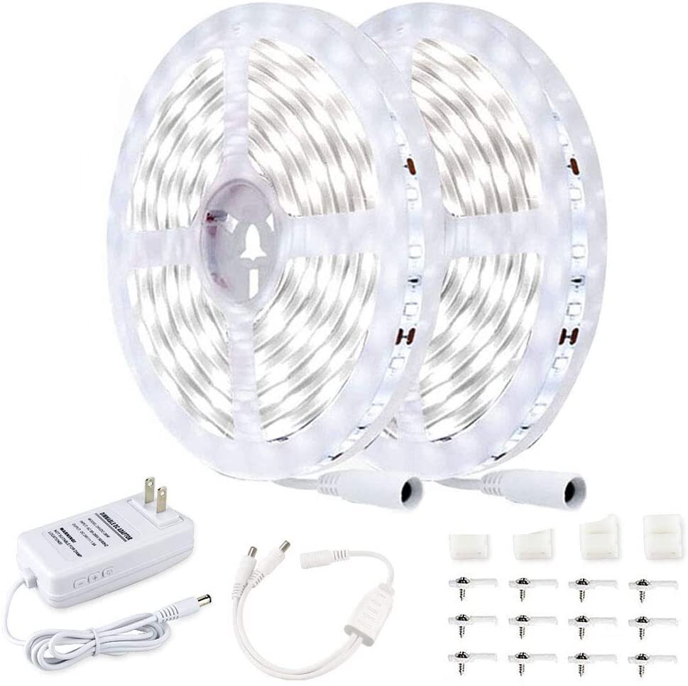 32.8FT LED Strip Lights 10m 24V Dimmable LED Tape Light 6500K Super Bright White gallery