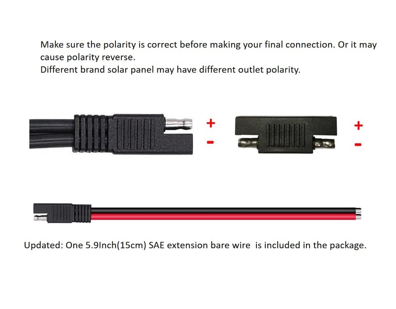 Solar Panel Connectors 10AWG Compatible with MC-4 Solar Connecter to SAE Adapter gallery