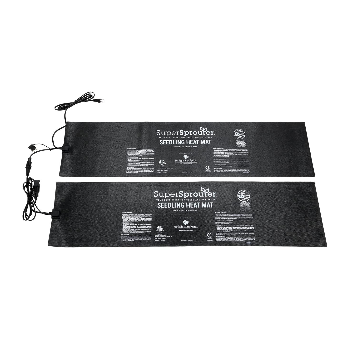 Super Sprouter 2 Tray Seedling Heat Mat - Warms Seedlings and Cuttings, Daisy gallery