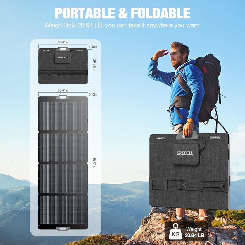 350W Foldable Portable Solar Panel Kit Charger for Power Station Solar Generator gallery