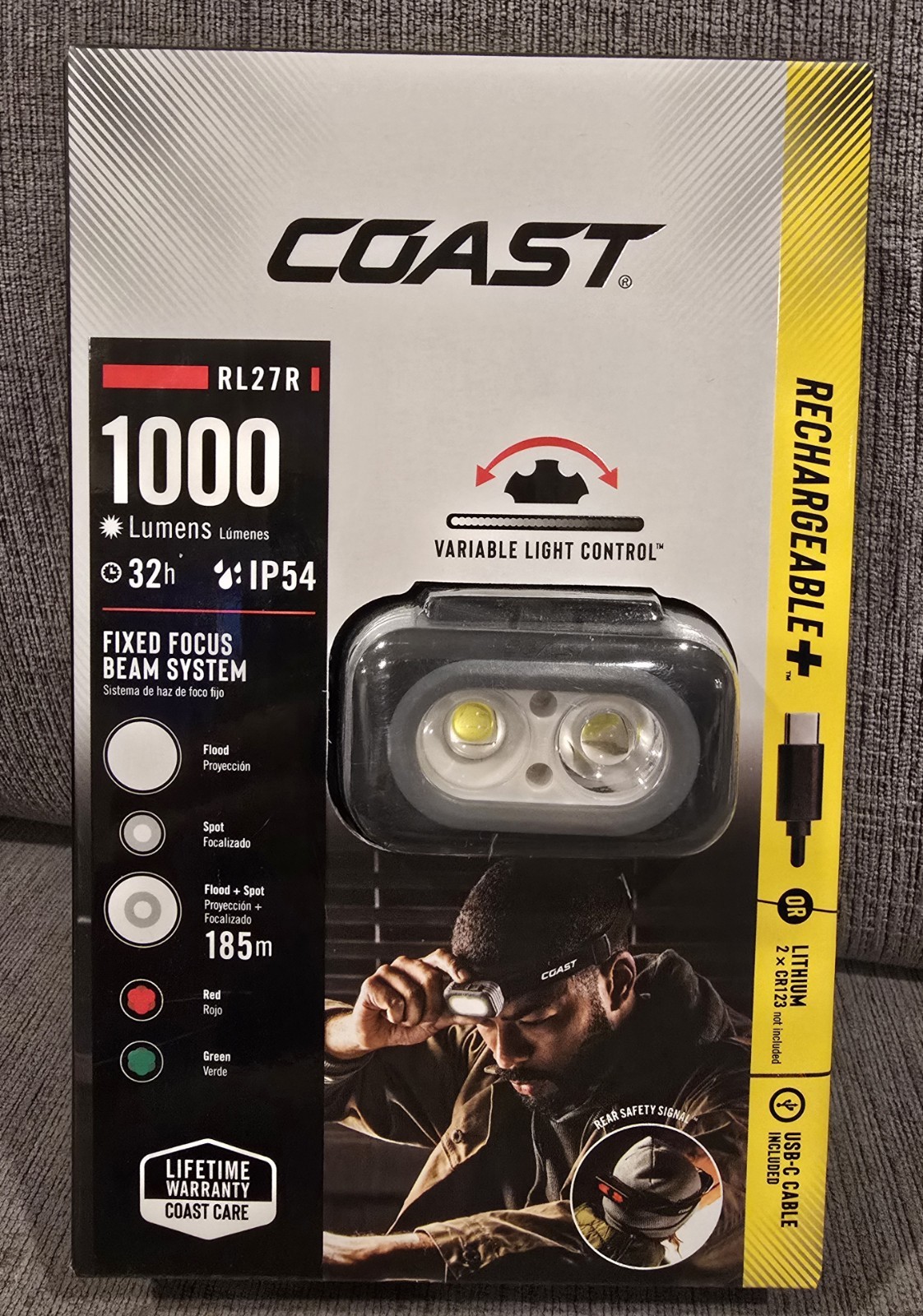 COAST RL27R Rechargeable Plus Rear Loading 1000 Tri-Color LED Headlamp 8221 NEW gallery
