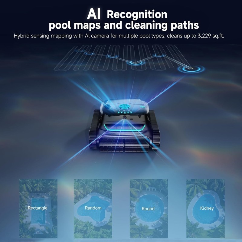 WYBOT S2 Solar Vision Robotic Pool Vacuum Cleaner for Inground Pools gallery