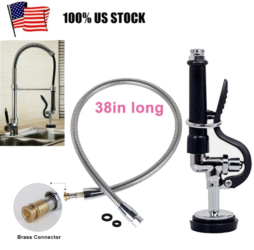 Pre Rinse Spray Valve Kitchen Sink Faucet Commercial Sink Sprayer + 38" Hose gallery