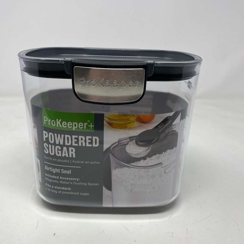 Progressive ProKeeper+ Powdered Sugar Container, Clear/Gray, 2.05 Qt gallery