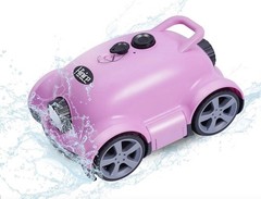 Cordless Robotic, Automatic Pool Vacuum Robot In-Ground/Above 2200 Sq ft in Pink