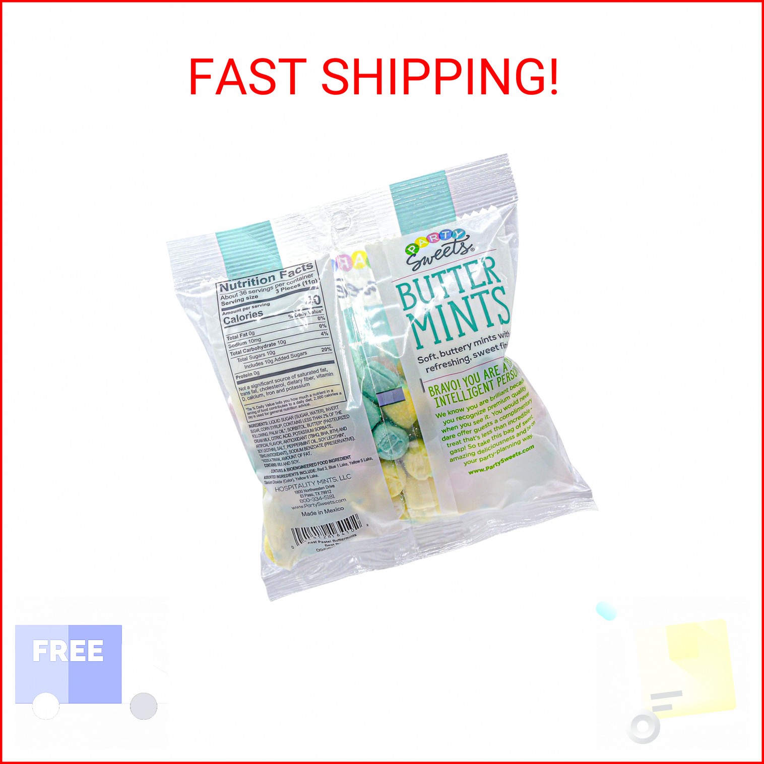 Party Sweets Assorted Pastel Buttermints, 14 Ounce, Appx. 100 pieces from Hospit gallery