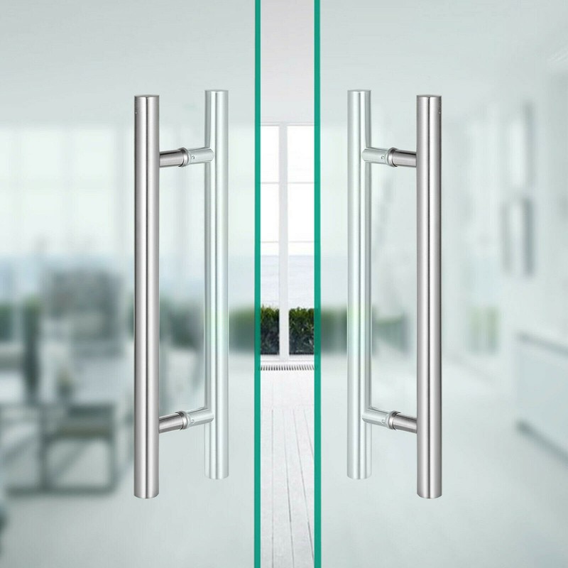 Door long Pull Pulls Entry T Bar Handle Stainless Steel Entrance Round 18" -70'' gallery