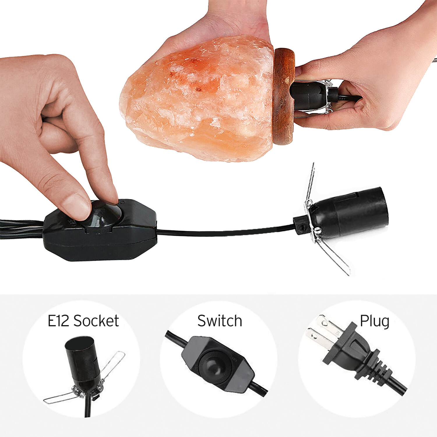Betus Salt Lamp Cord with Dimmer Control - Power Cord for Crystal Salt Lamps gallery