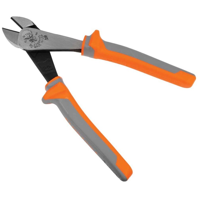 Klein Tools 2288RINS Diagonal Cutting Pliers, Insulated, High Leverage, 8-Inch gallery