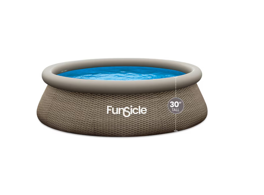Funsicle 10Feetx30Inches QuickSetRing Top Above Ground Swimming Pool Basketweave gallery