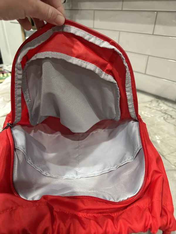 Under Armour Hustle 6.0 Pro Backpack Red/Metallic Silver EUC 4