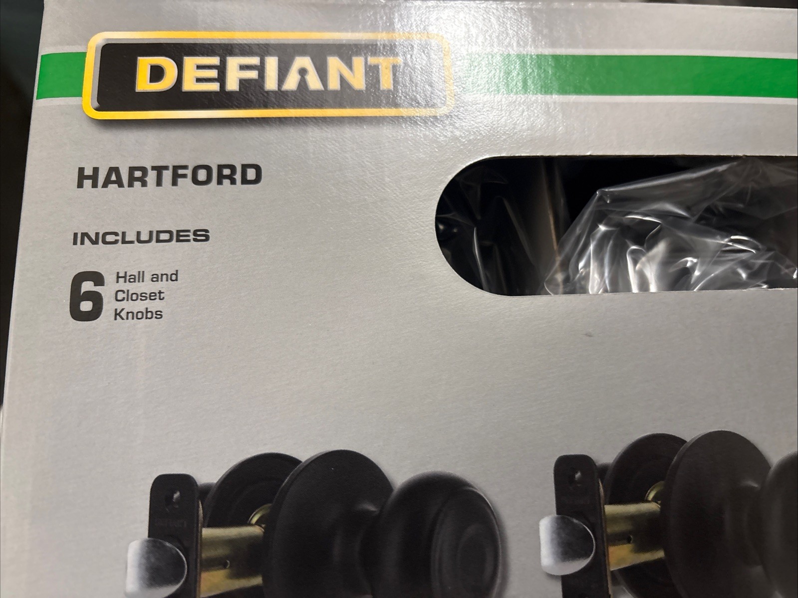 Defiant Hartford Matte Black Hall Closet Door Knob Contractor 6-Pack 1007789938 gallery
