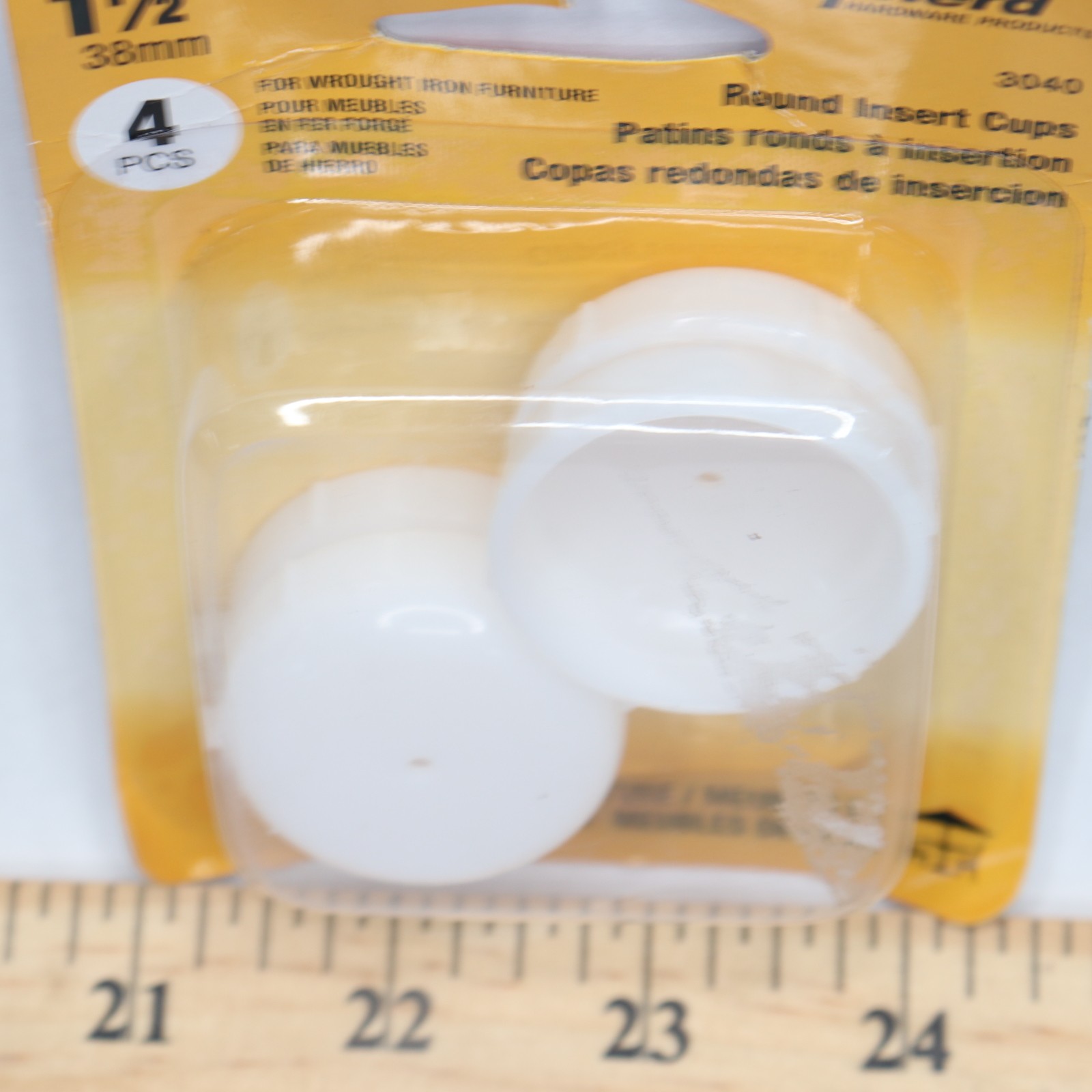 (4-Pk) Shepherd Insert Patio Furniture Cups Plastic White 1-1/2" 3040 gallery