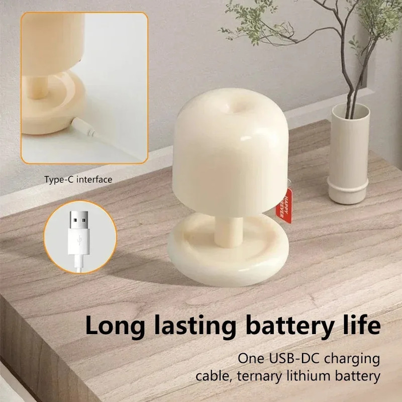 Mini Desktop Sunset Night Lamp Creative USB Rechargeable Mushroom Style Led Nigh gallery