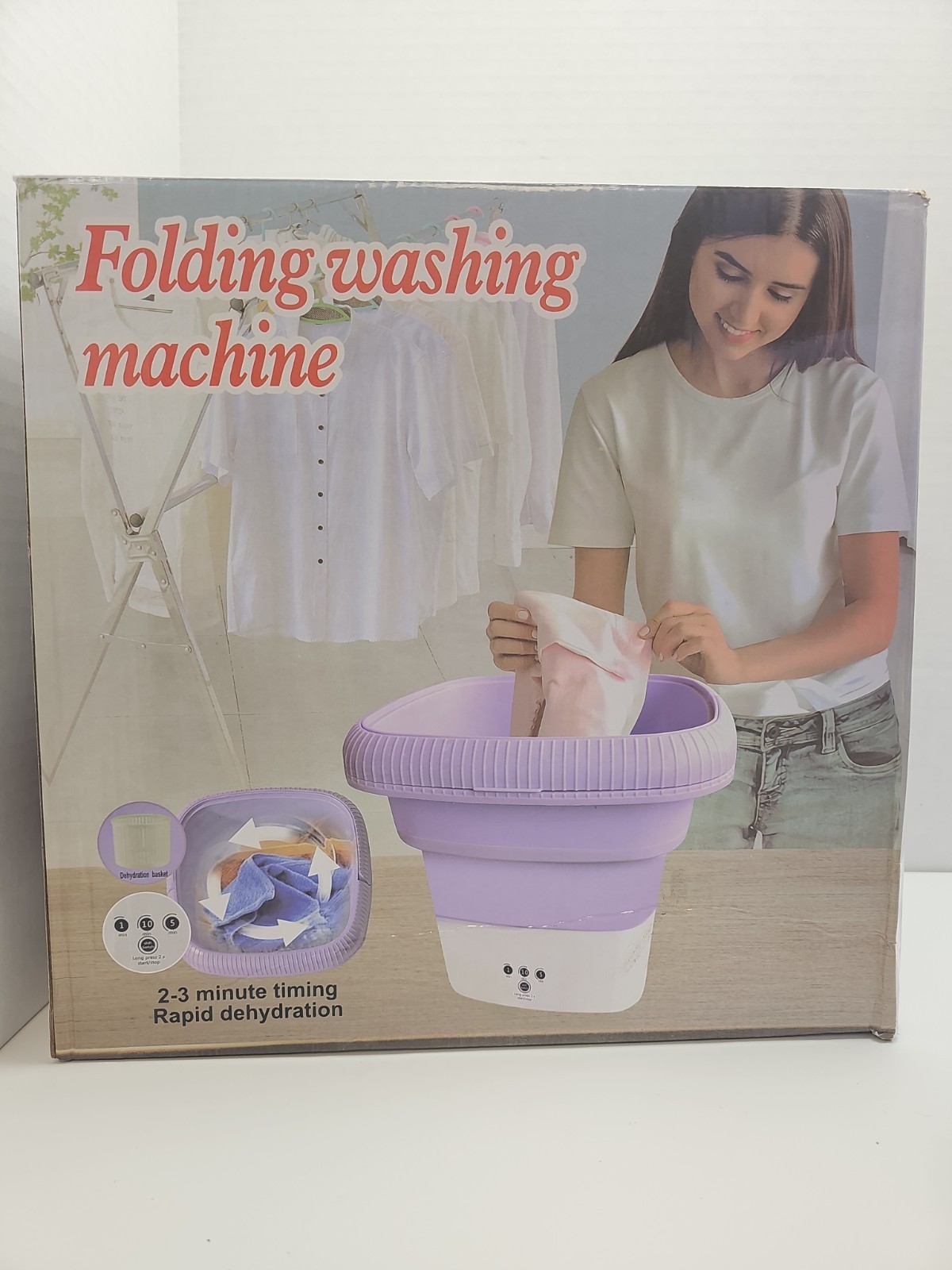 Portable Washing Machine Mini Washer Foldable Washer and Spin Dryer Open Box New gallery