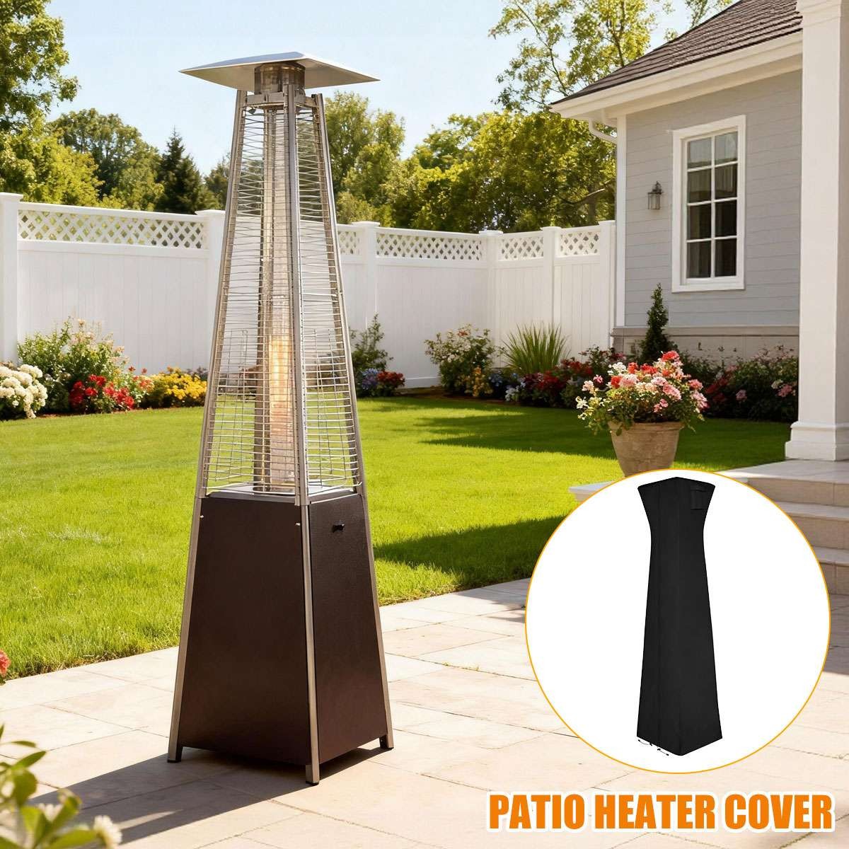 Pyramid Torch Patio Heater Cover with Zipper and Storage Bag Waterproof Outdoor gallery