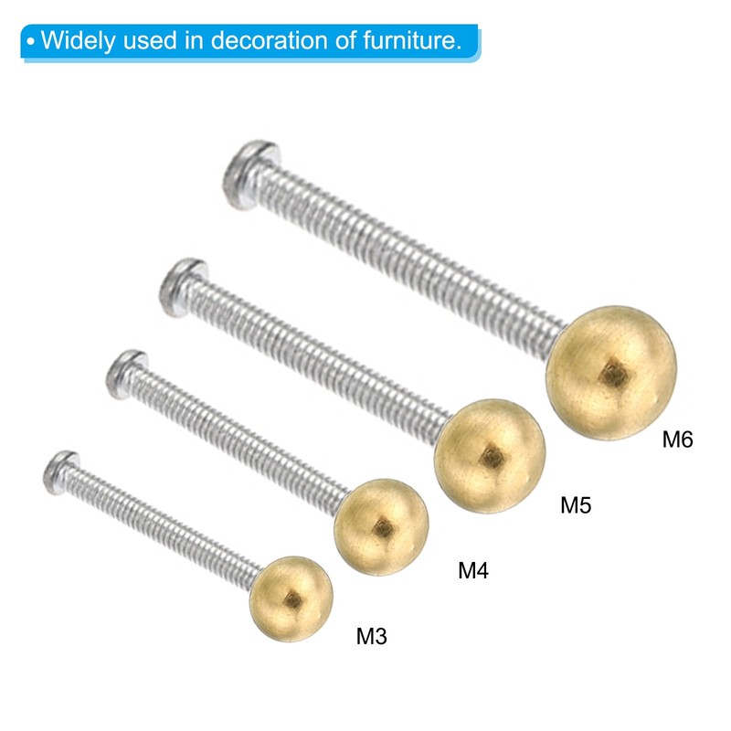 30pcs Thread Cap Nuts Knob Brass Ball Lamp Decoration Screw Caps Nut Cover gallery