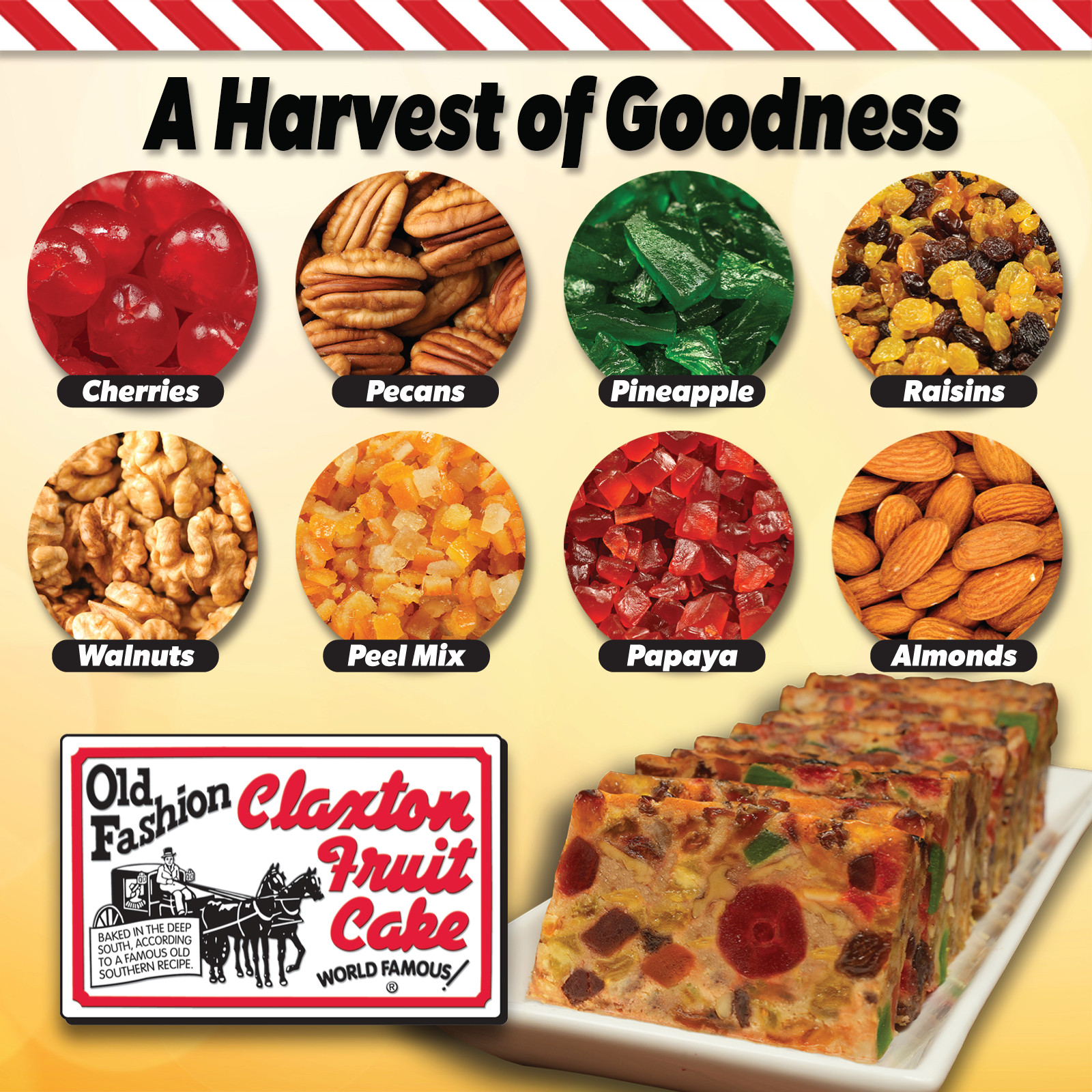 Claxton Fruit Cake 3-1 Lb. REGULAR - Shipped Direct From Claxton Bakery, Inc. gallery