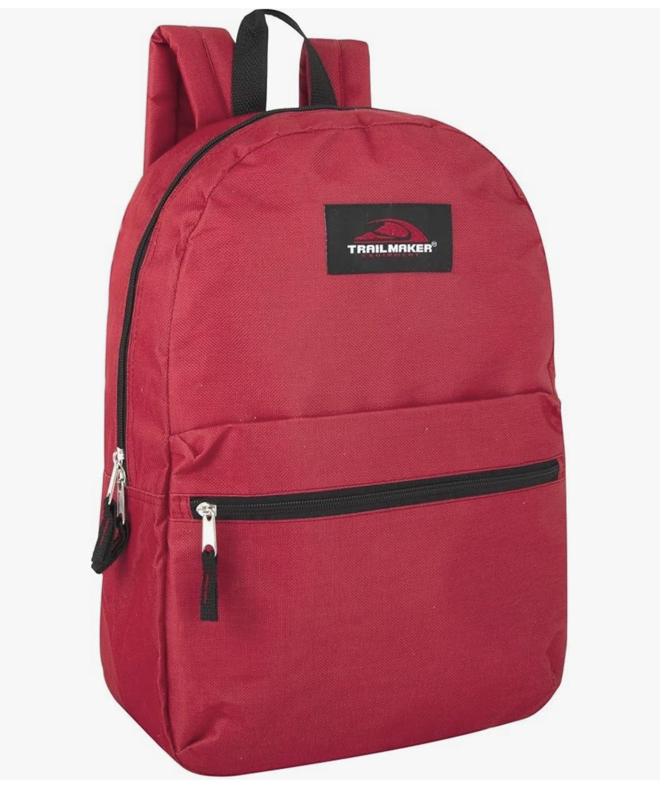 Trail maker Classic 17 Inch Backpack with Adjustable Padded Shoulder Straps RED