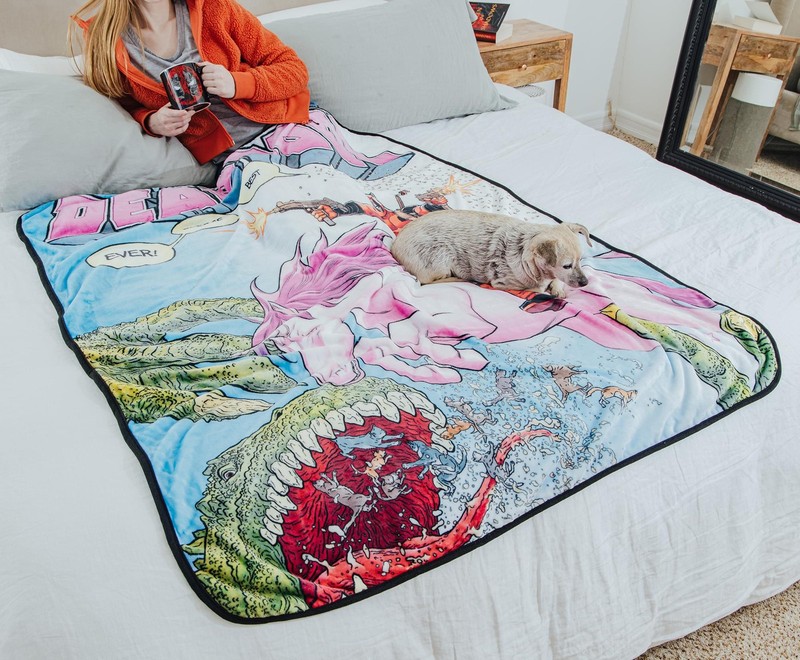 Marvel Comics Deadpool "Best Fleece Ever" Raschel Throw Blanket | 50 x 60 Inches gallery