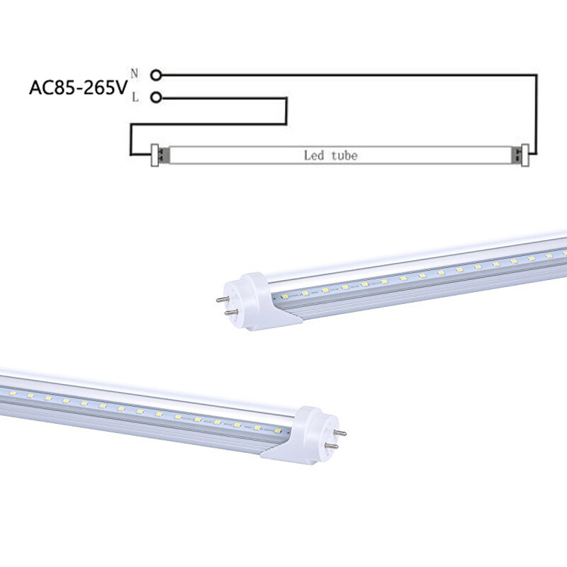 T8 4FT 18W 6000K LED Replacement Fluorescent Bulb Clear Lens 110V 277V 10/100pcs gallery