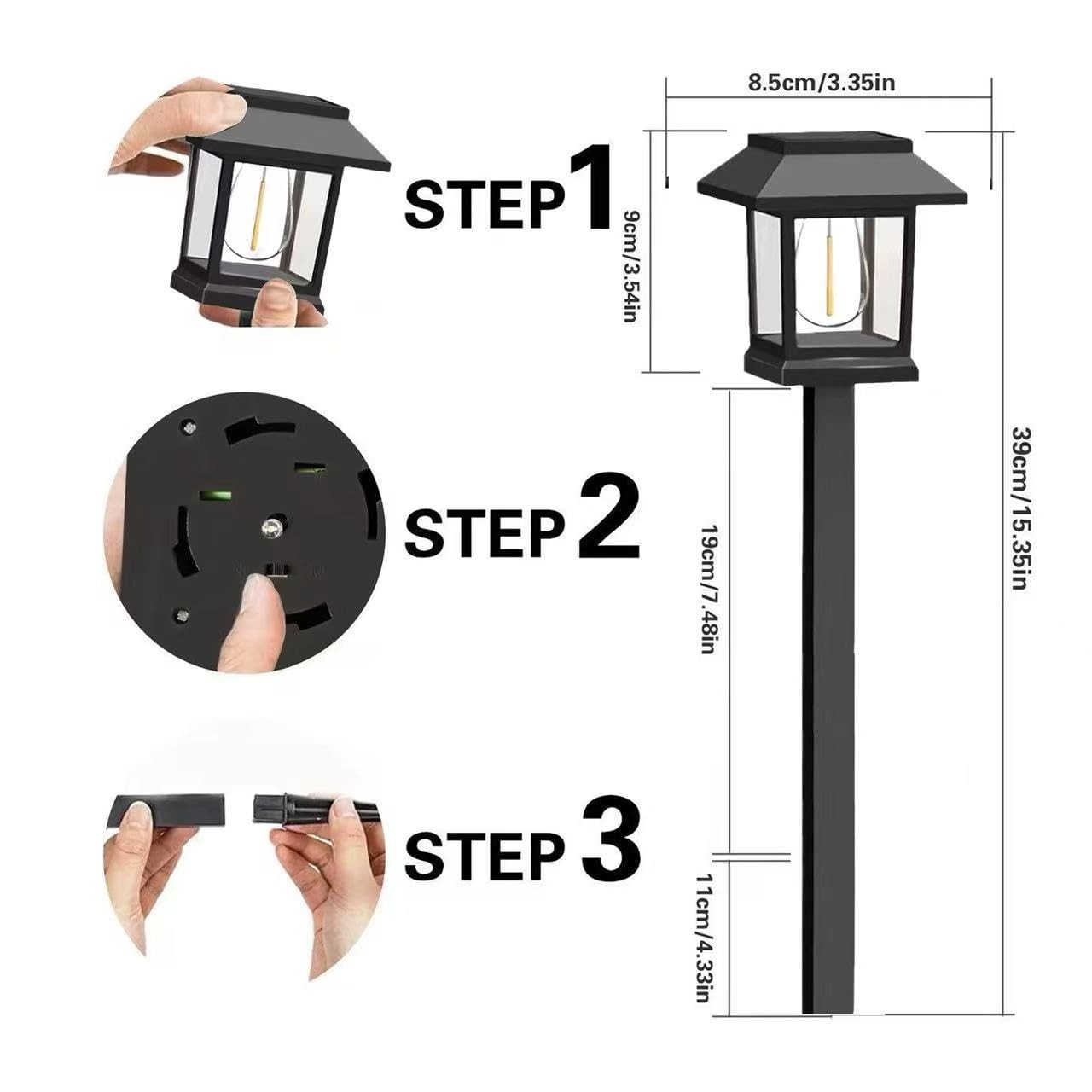 Best Solar Pathway Lights 4Pack Upgraded Brighter Garden decor, Up To 10 Hours gallery