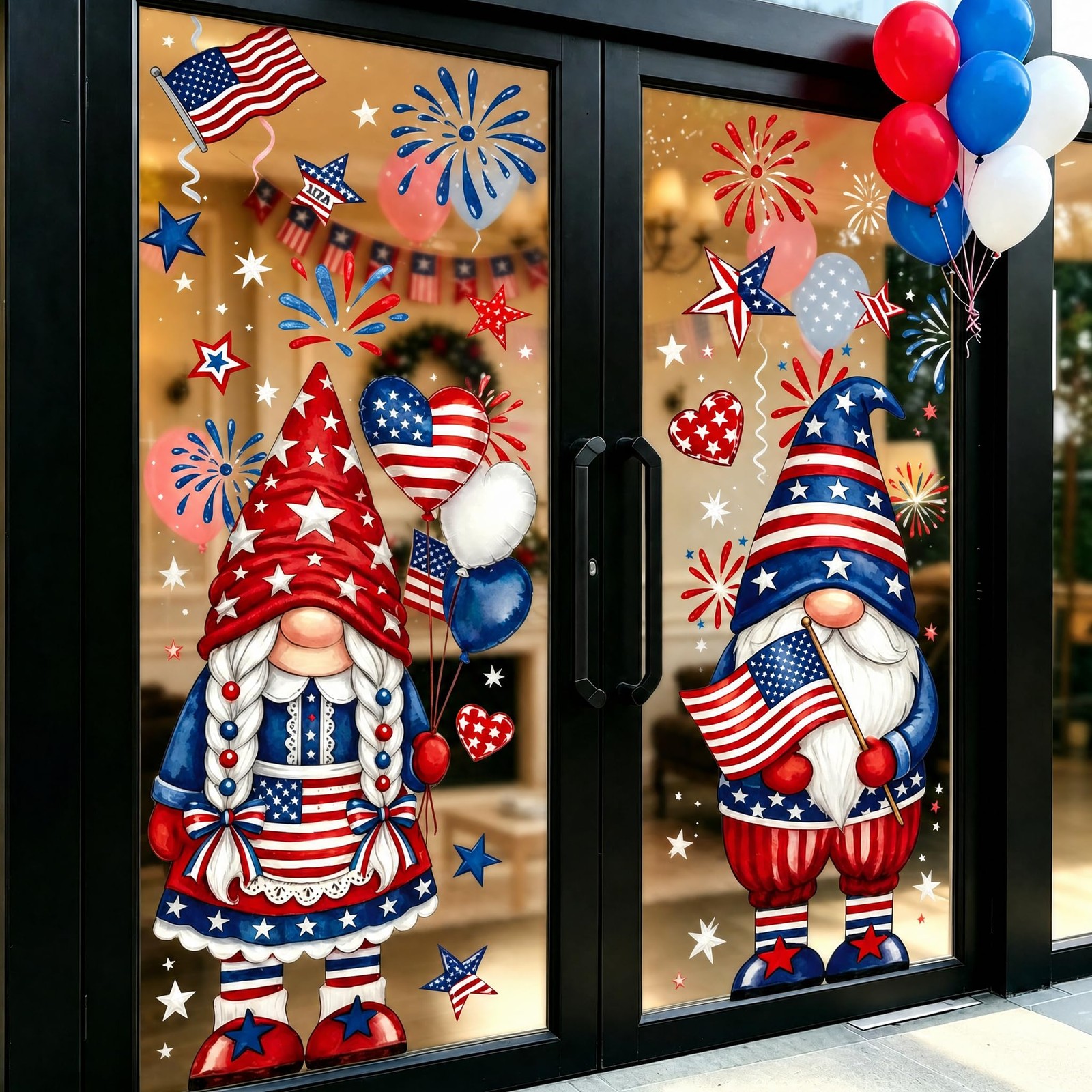 JarThenaAMCS 13.8 x 39.4'' Extra Large Patriotic x 39.4 inch, Red, Blue gallery
