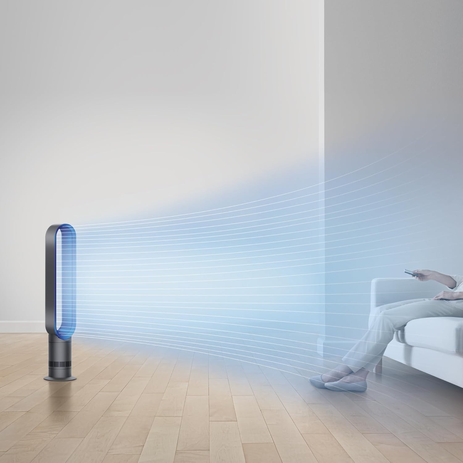 Dyson Cool AM07 Air Multiplier Bladeless Tower Fan, 70° oscillation, 10 levels ( gallery
