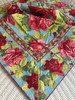 Gorgeous NEW April Cornell Tablecloth 54x54 ~ Austen Rose Turquoise ~ New 2026! gallery