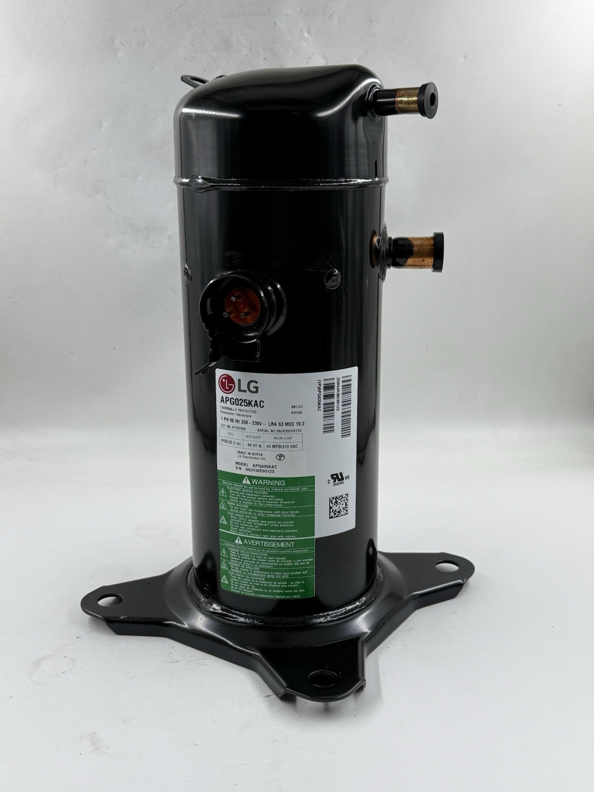 LG APG025KAC R410A SCROLL COMPRESSOR 2 TON REPLACES ZP24K6E-PFV ZP25K6E-PFV gallery