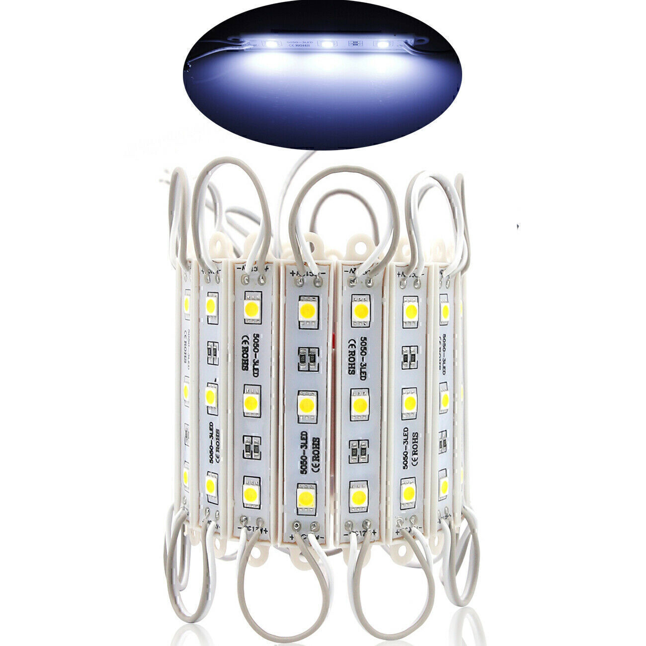 10~100ft 5050 SMD 3 LED Bulb Module Lights Club Store Front Window Sign Lamp USA gallery