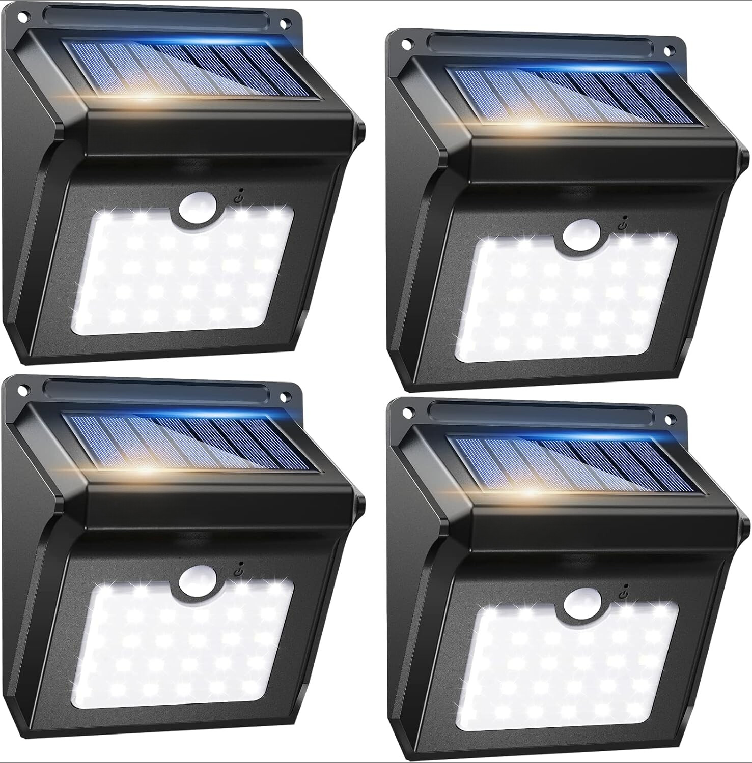 Solar Outdoor Lights Wireless Security Motion Sensor Lights 4Packs Backyard Step gallery