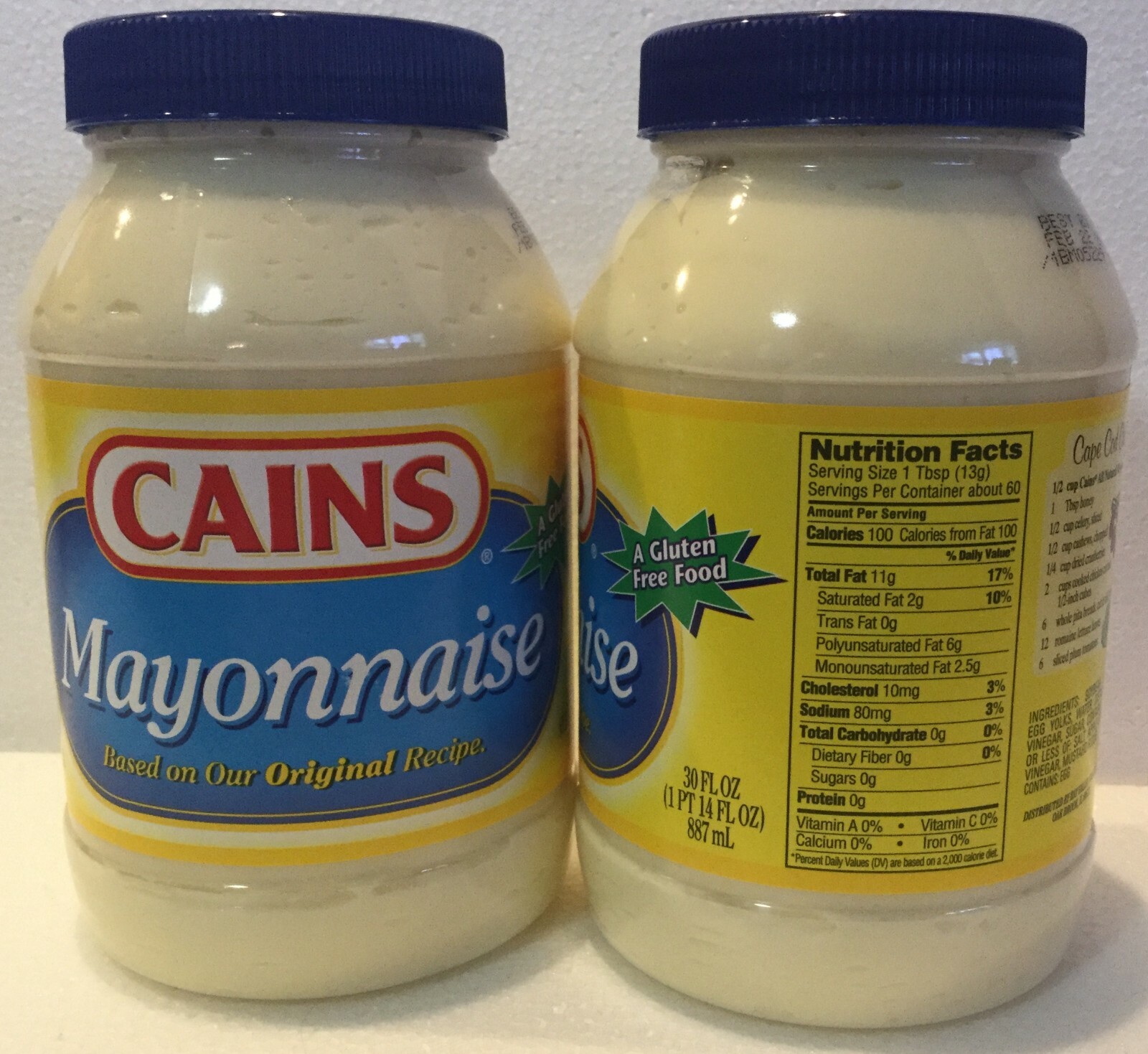 Two (2) Jars CAINS Mayonnaise Mayo 30 oz Food Condiment ** FREE SHIPPING ** gallery