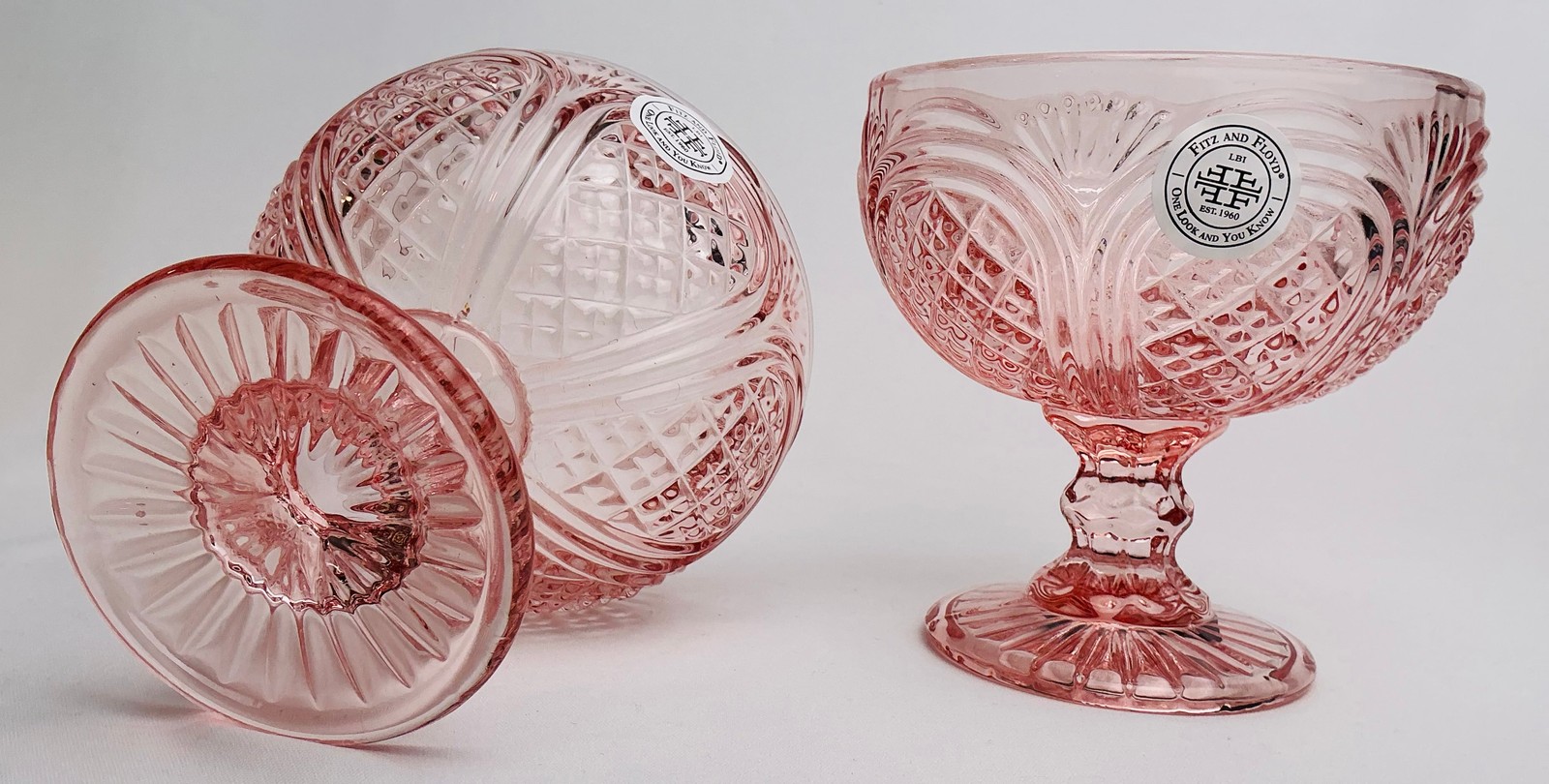 Fitz & Floyd Trestle Collection Footed Glassware-available in Multiple Colors gallery