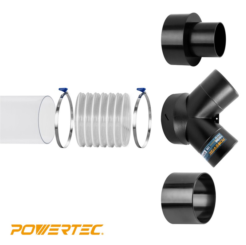 POWERTEC 2-1/2 Inch Adjustable Key Hose Clamp for Dust Collectors - 5PK (70127) gallery