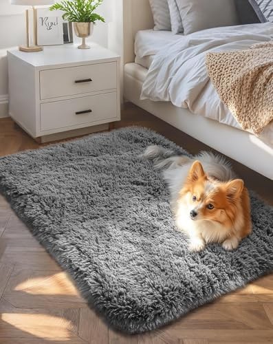 Small Rug Upgrade Non Slip Throw Bedside Area 2' x 3' (Rectangular) 1- Grey gallery